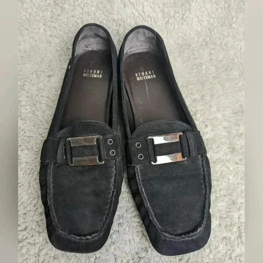 STUART WEITZMAN Loaffer women size 8.5 suede black color